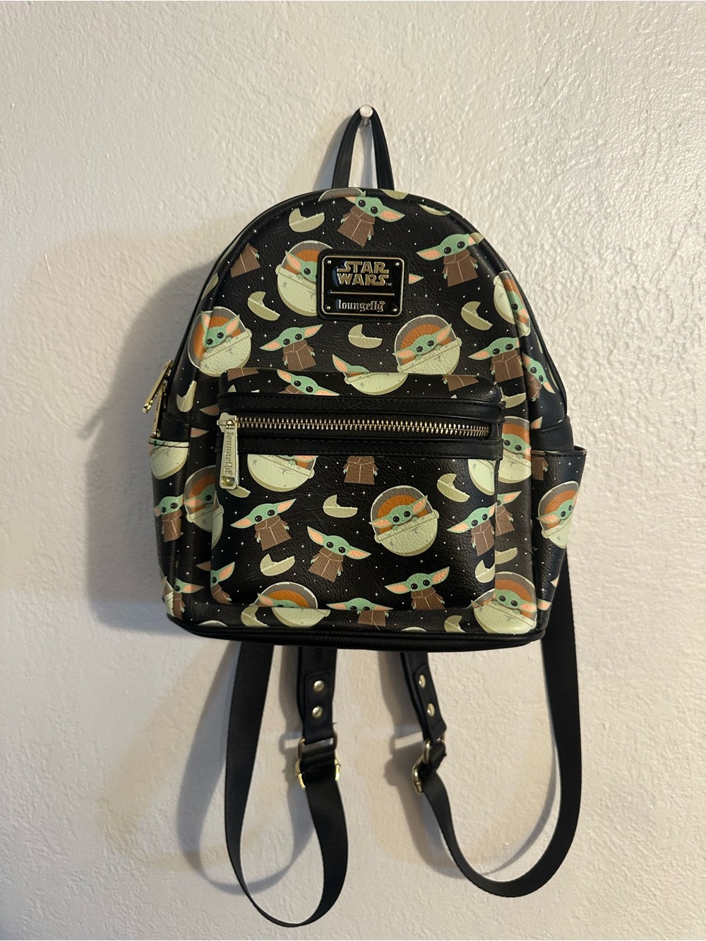 Star Wars The Child (Grogu) Black Mini Backpack by Loungefly